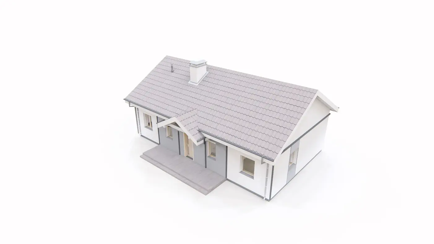 Gotowy projekt domu  - HYBRYDOWY DOM ZEROENERGETYCZNY  dom zeroenergetyczny