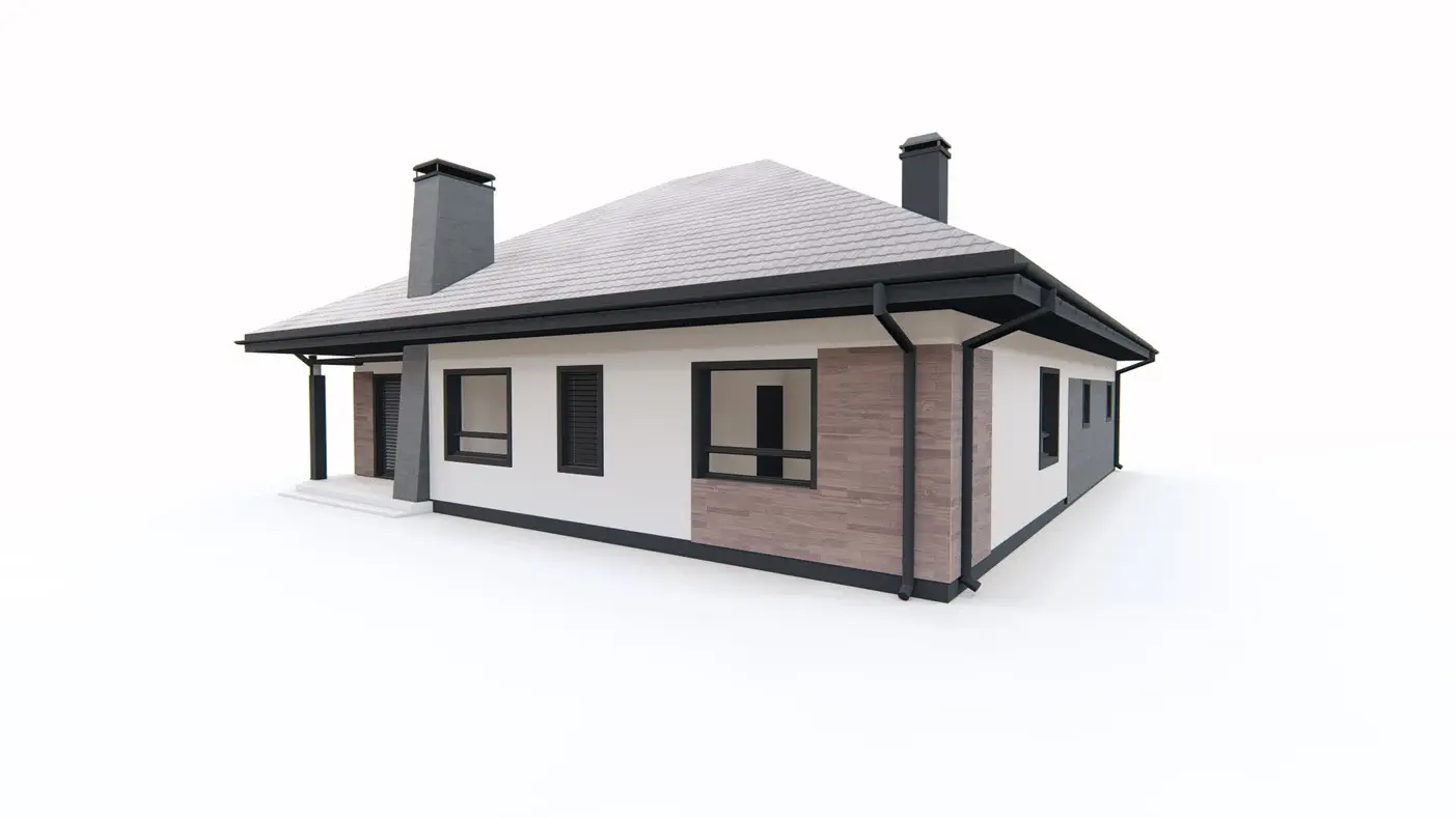 Mājas projekts  - Plašas, vienstāva mājas projekts - Z19