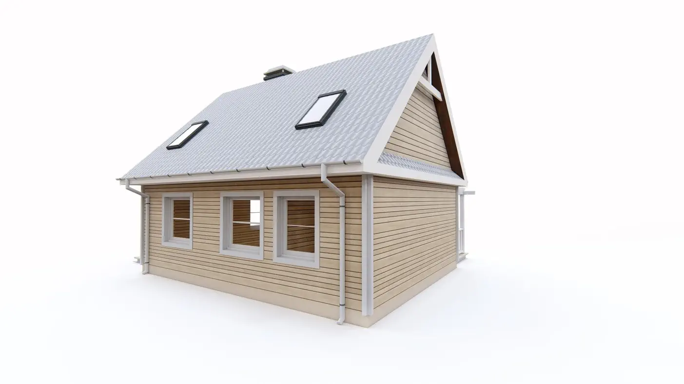 Mājas projekts  - Koka mājas projekts ar mansardu - Z39