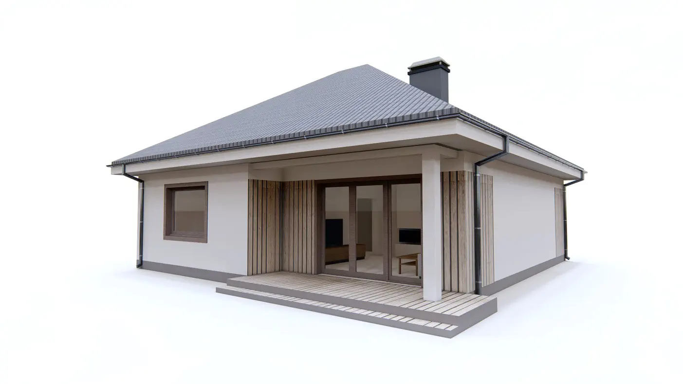 Mājas projekts - Nelielas vienstāvu mājas projekts - Z64