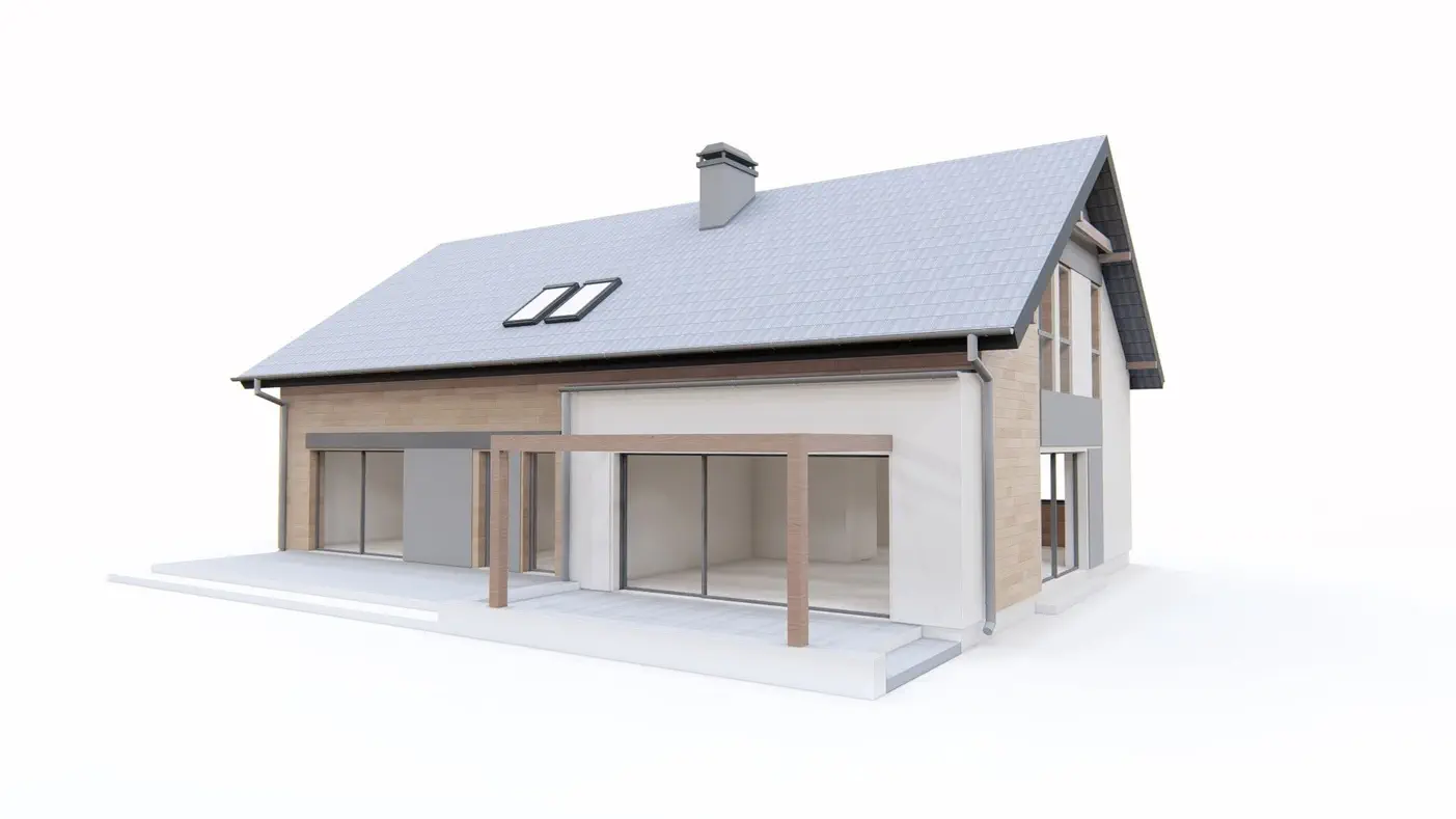 Mājas projekts  - Dzīvojamās mājas projekts ar mansardu - Z97