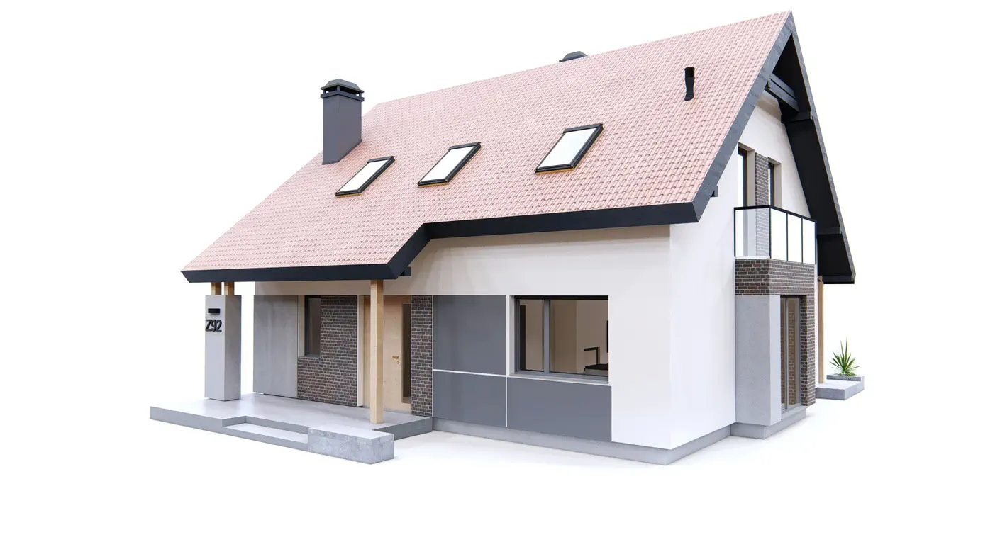 Mājas projekts  - Mājas projekts ar mansardu - Z92