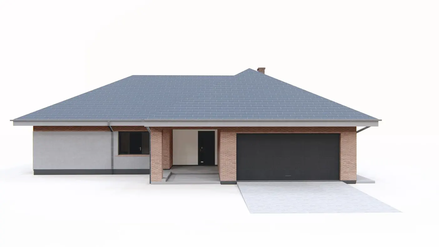 Mājas projekts  - Modernas vienstāvu mājas projekts - Z828