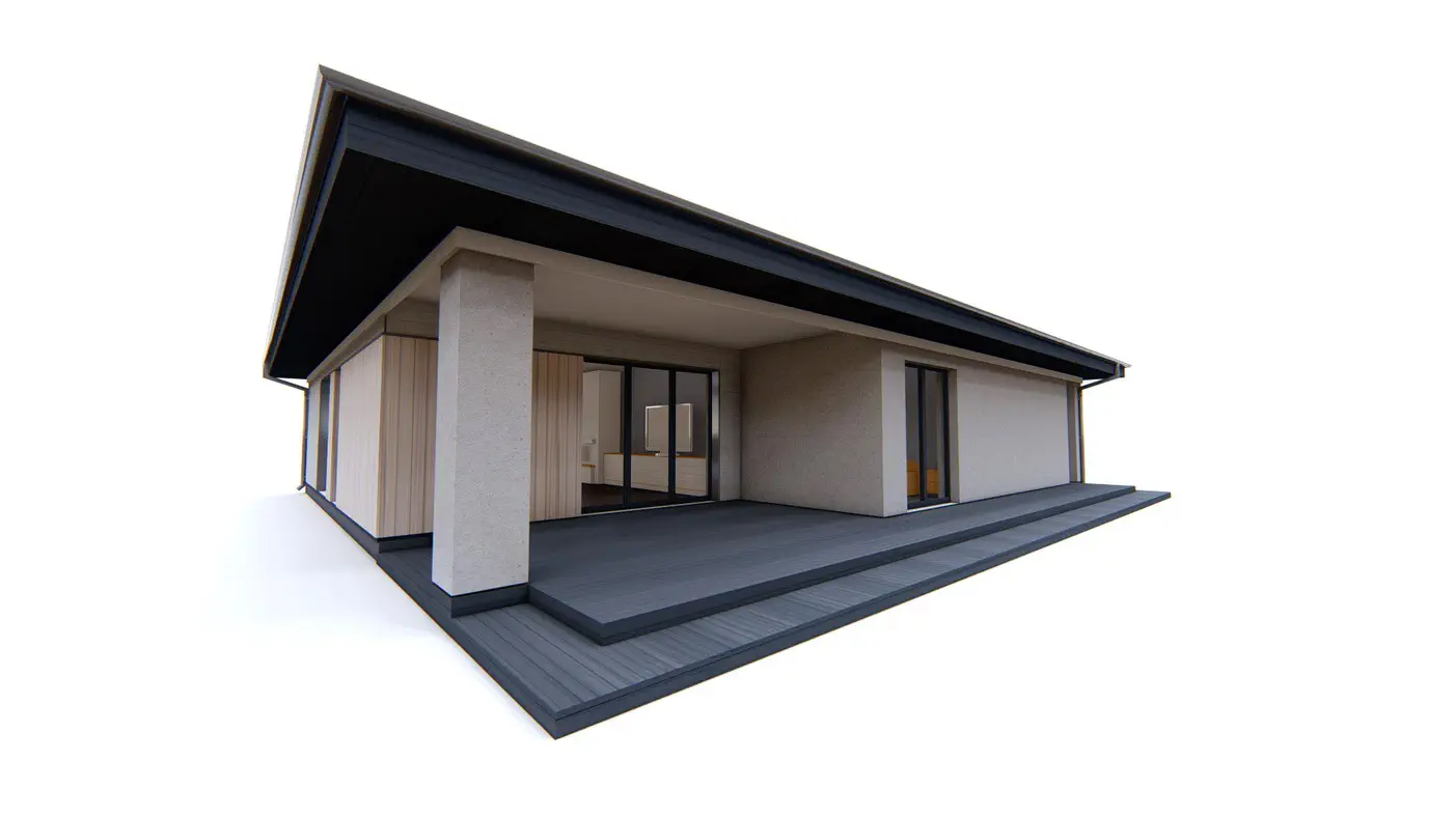 Mājas projekts  - Vienstāvu mājas projekts ar garāžu - Z379