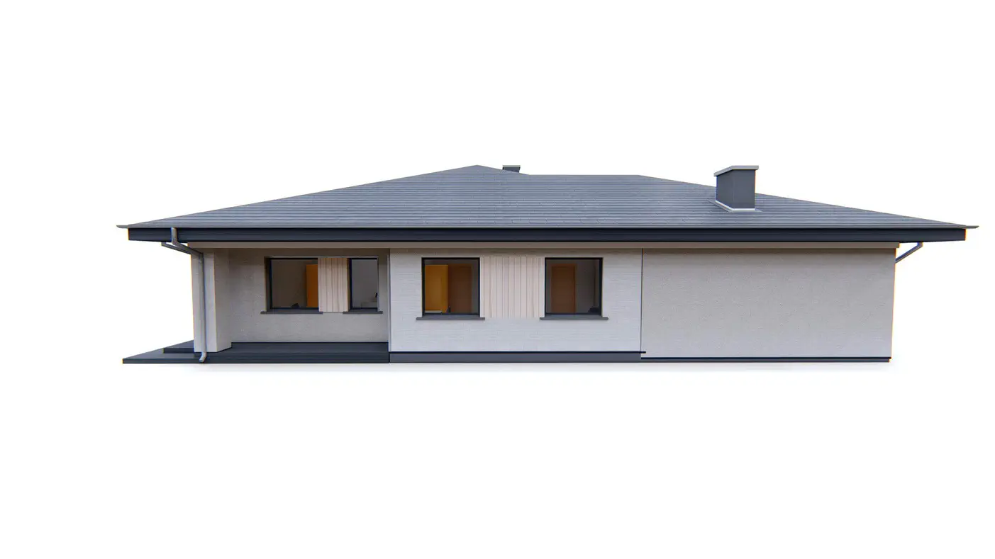 Mājas projekts  - Vienstāvu mājas projekts ar garāžu - Z379
