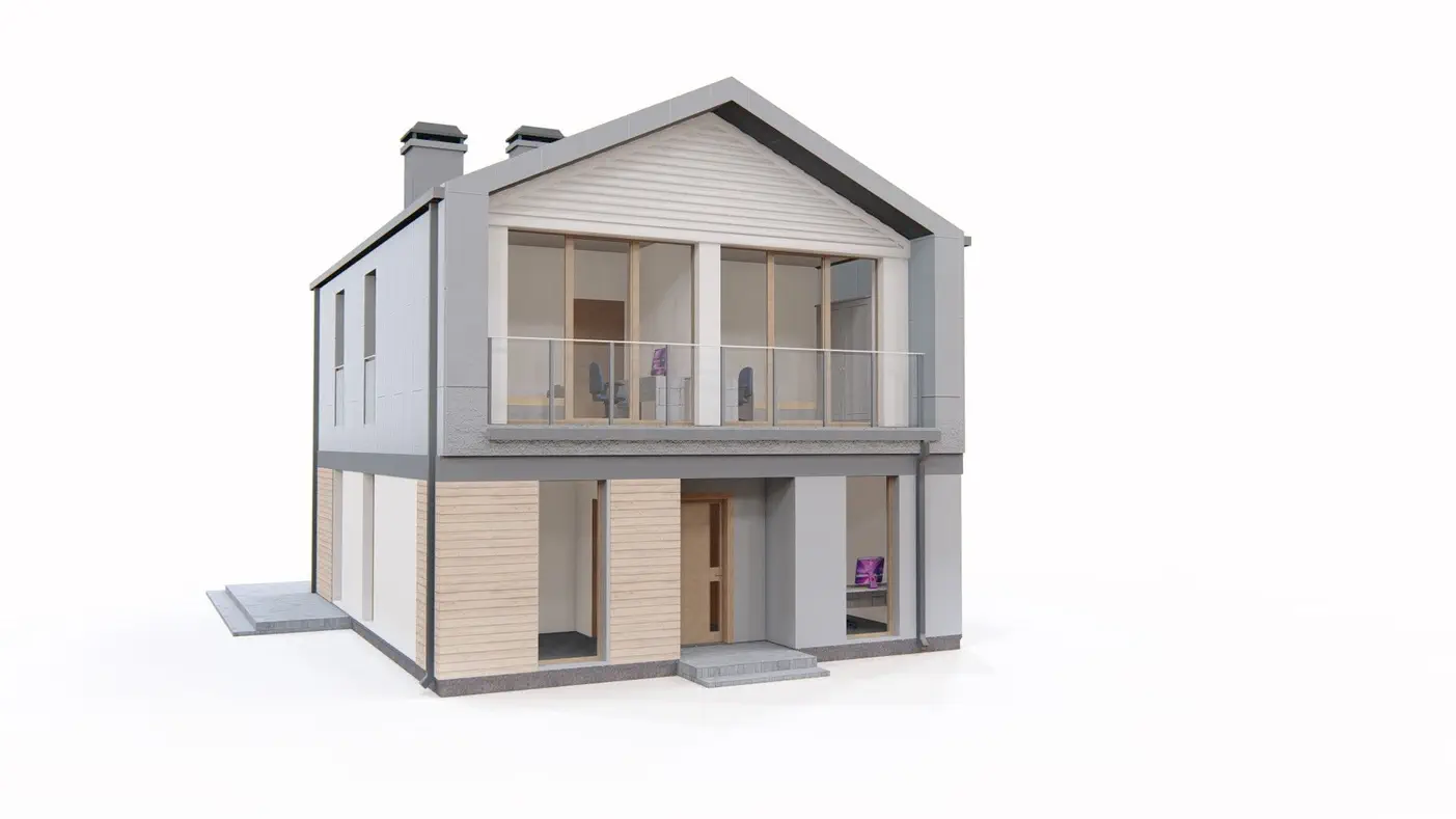 Mājas projekts  - Divstāvu mājas projekts - Z396