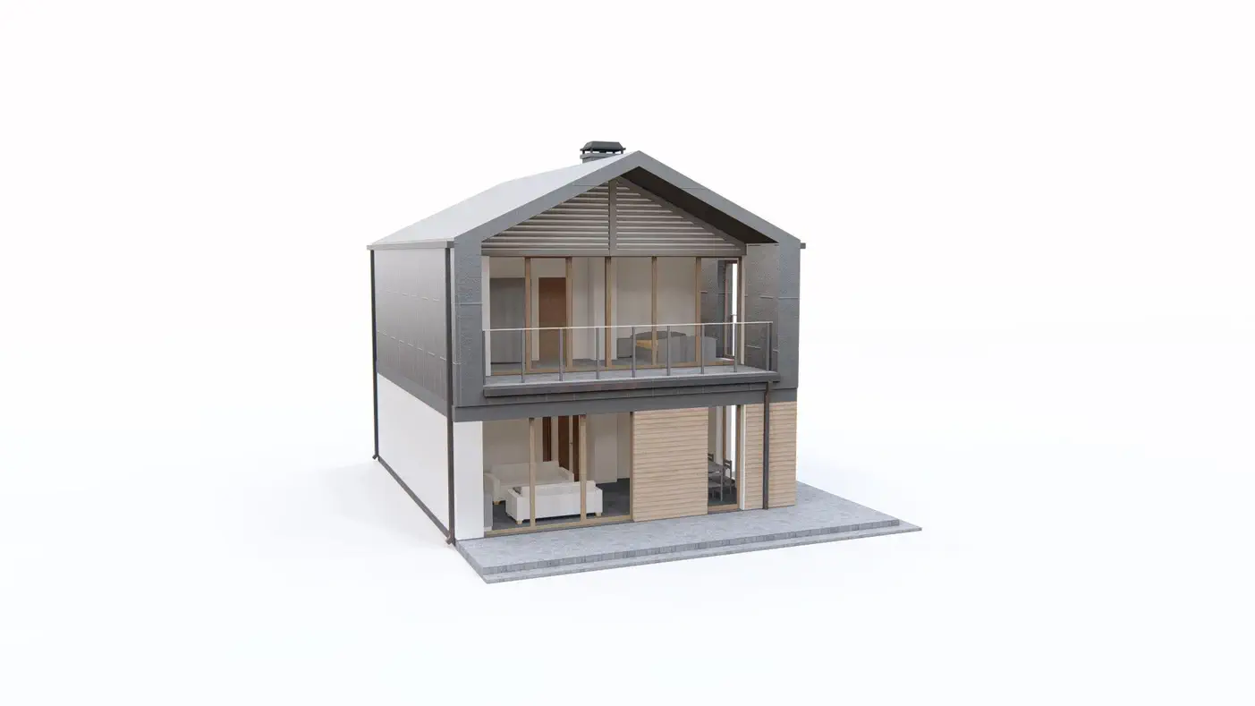 Mājas projekts  - Divstāvu mājas projekts - Z396