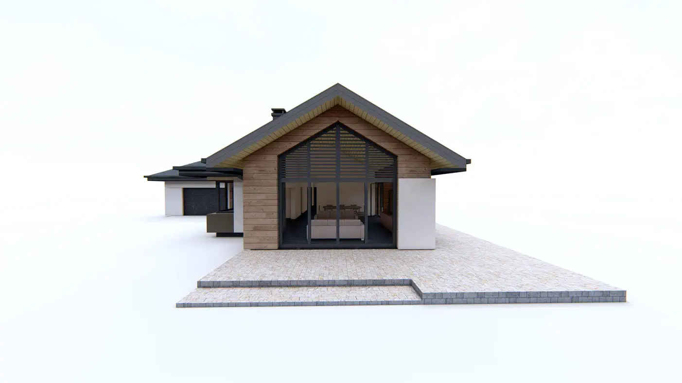 Mājas projekts  - Modernas mājas projekts ar garāžu - Z402