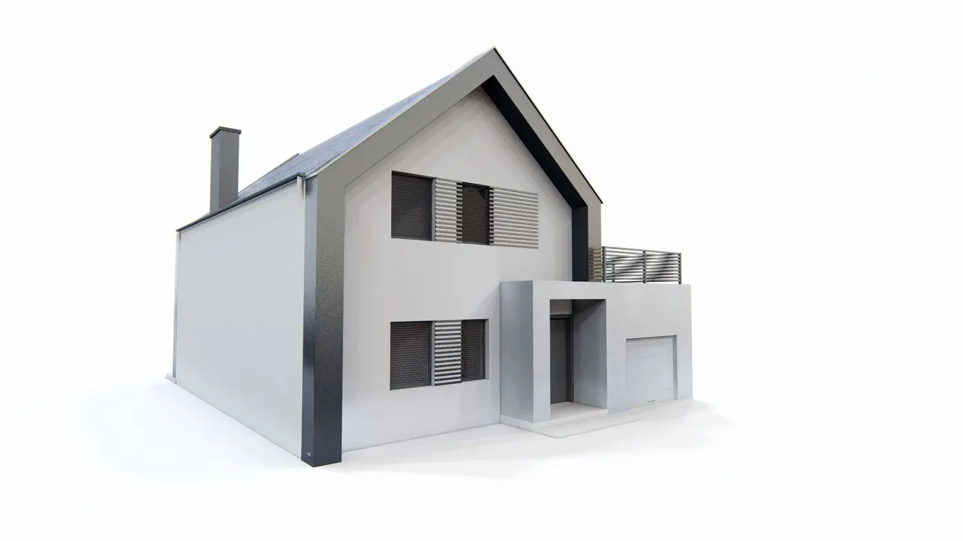 Mājas projekts  - Divstāvu mājas projekts ar garāžu - Z424