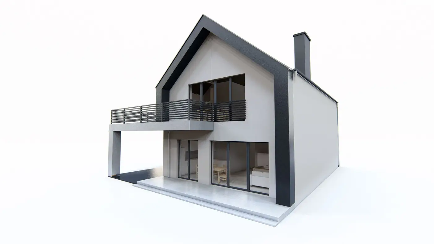 Mājas projekts  - Divstāvu mājas projekts ar garāžu - Z424