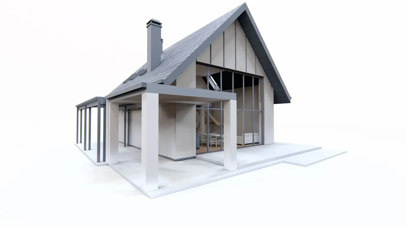 Mājas projekts  - Modernas divstāvu mājas projekts - Z440