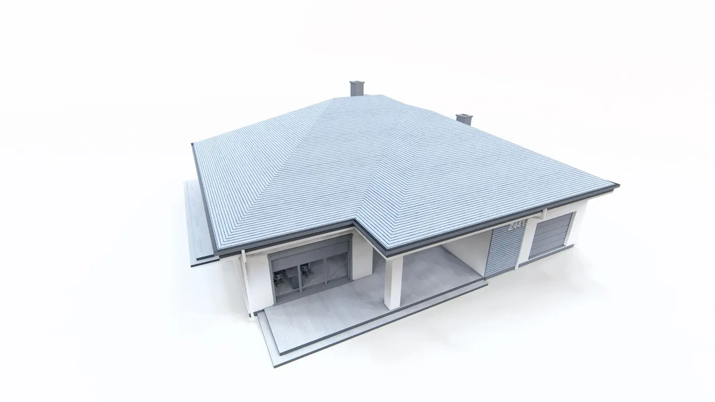 Mājas projekts  - Vienstāvu mājas projekts ar garāžu - Z441