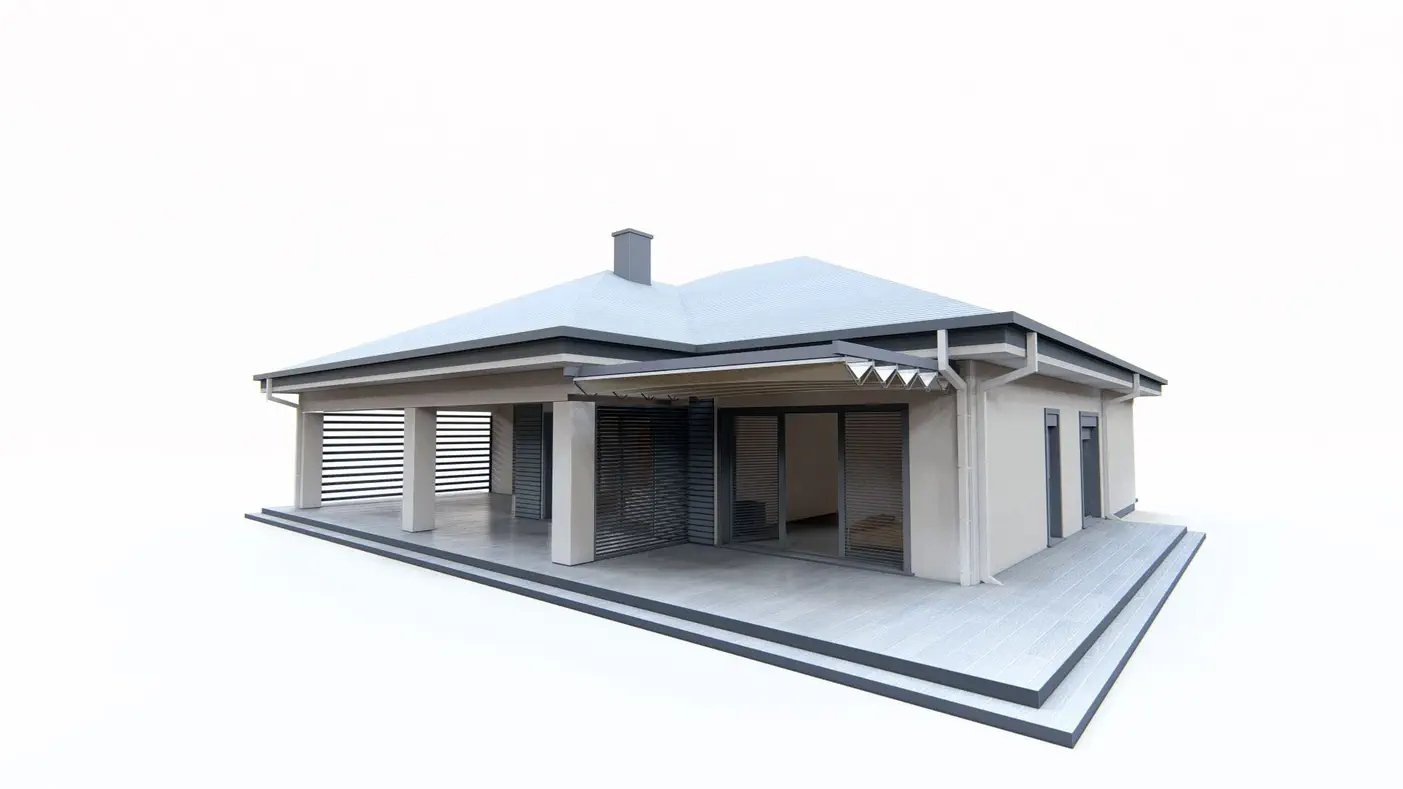 Mājas projekts  - Vienstāvu mājas projekts ar garāžu - Z441