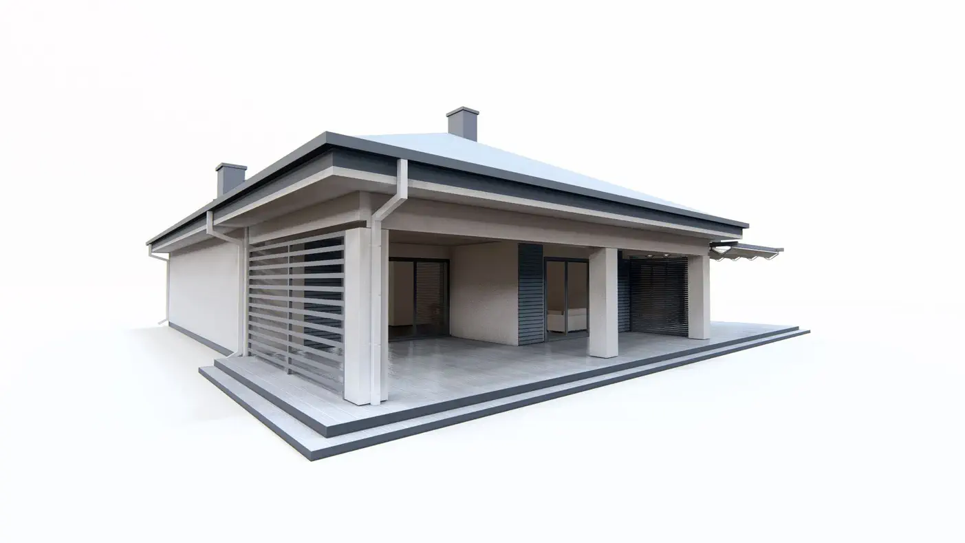 Mājas projekts  - Vienstāvu mājas projekts ar garāžu - Z441