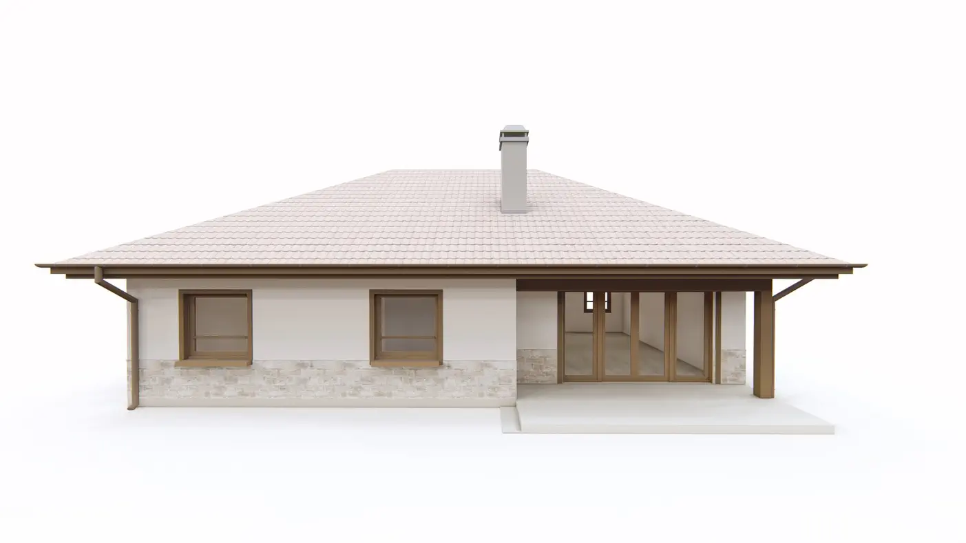 Z23 to wyjątkowy dom z kategorii projekty domów jednorodzinnych Gotowy projekt domu - Ekonomiczny dom w stylu dworkowym z opcją poddaszem i 3 sypialniami