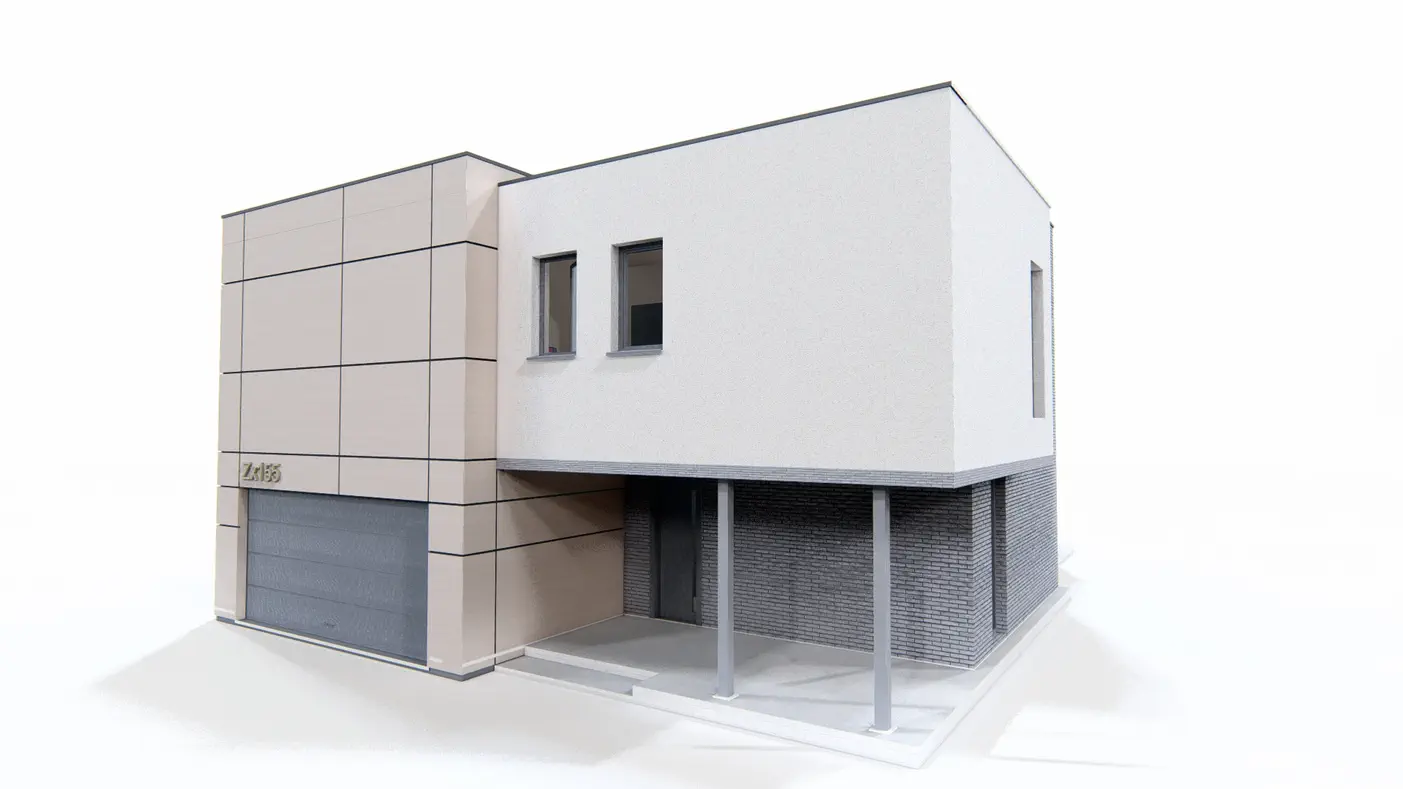 Zx155 to wyjątkowy dom z kategorii projekty domów parterowych Gotowy projekt domu - Nowoczesny dom piętrowy z dachem płaskim o powierzchni ok 160m2.