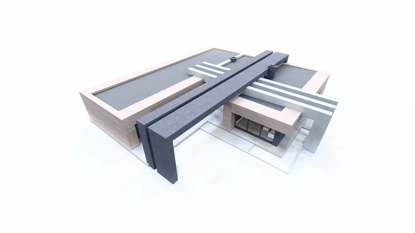 Home project  - Nowoczesny dom parterowy na planie litery "U" o powierzchni użytkowej 155m2.