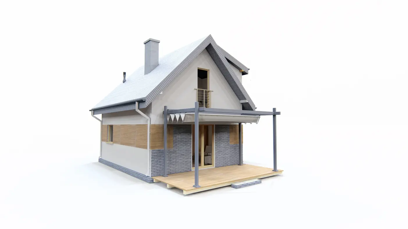 Z444 Real Green to wyjątkowy dom z kategorii projekty domów parterowych Gotowy projekt domu - Projekt wyłącznie z budową! Skontaktuj się z nami przed zamówieniem