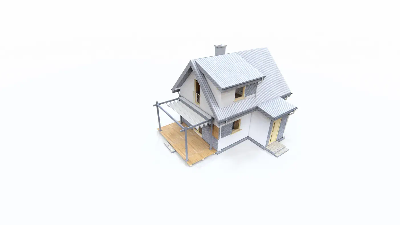 Z444 Real Green to wyjątkowy dom z kategorii projekty domów na wąską działkę Gotowy projekt domu - Projekt wyłącznie z budową! Skontaktuj się z nami przed zamówieniem