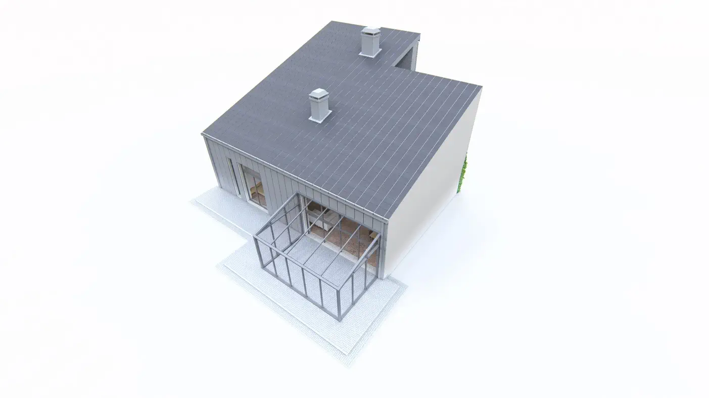 Mājas projekts  - Divstāvu mājas projekts ar garāžu - Z450