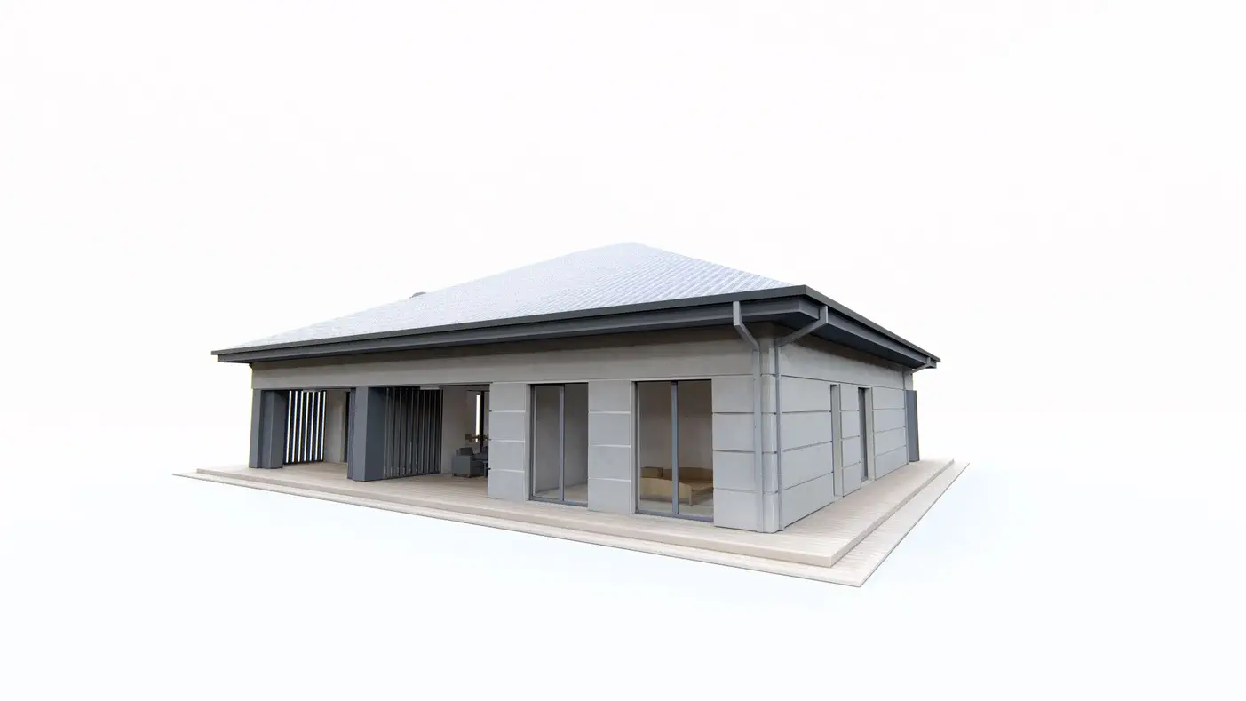 Mājas projekts - Vienstāva mājas projekts ar divvietīgu garāžu -
Z449