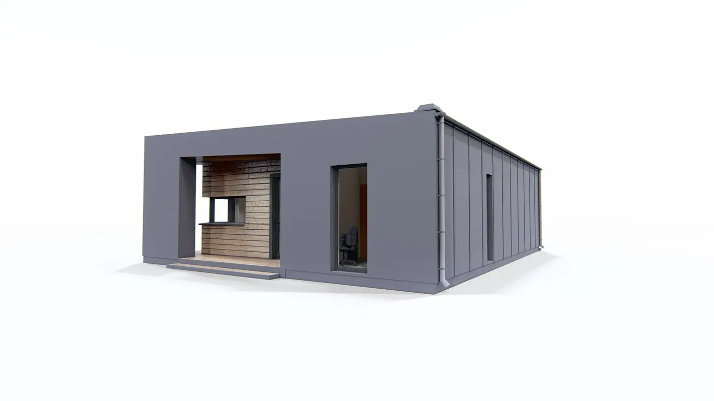 Mājas projekts  - Nelielas mājas projekts ar  lielu terasi - Zx157