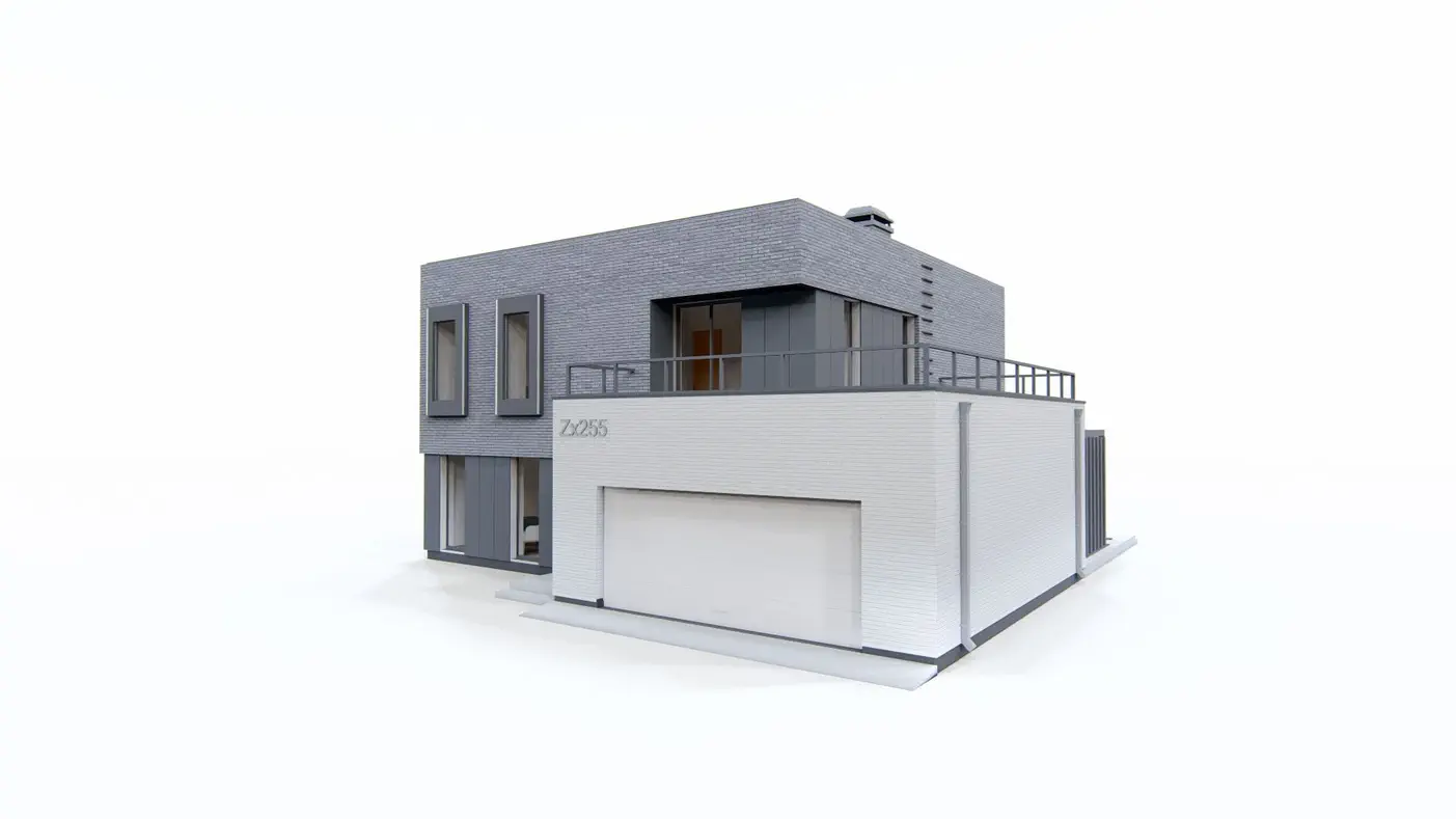 Mājas projekts  - Divstāvu mājas projekts - Zx255