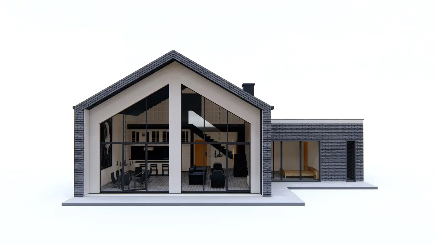 Mājas projekts  - Mūsdienīga ģimene māja -  Zx206