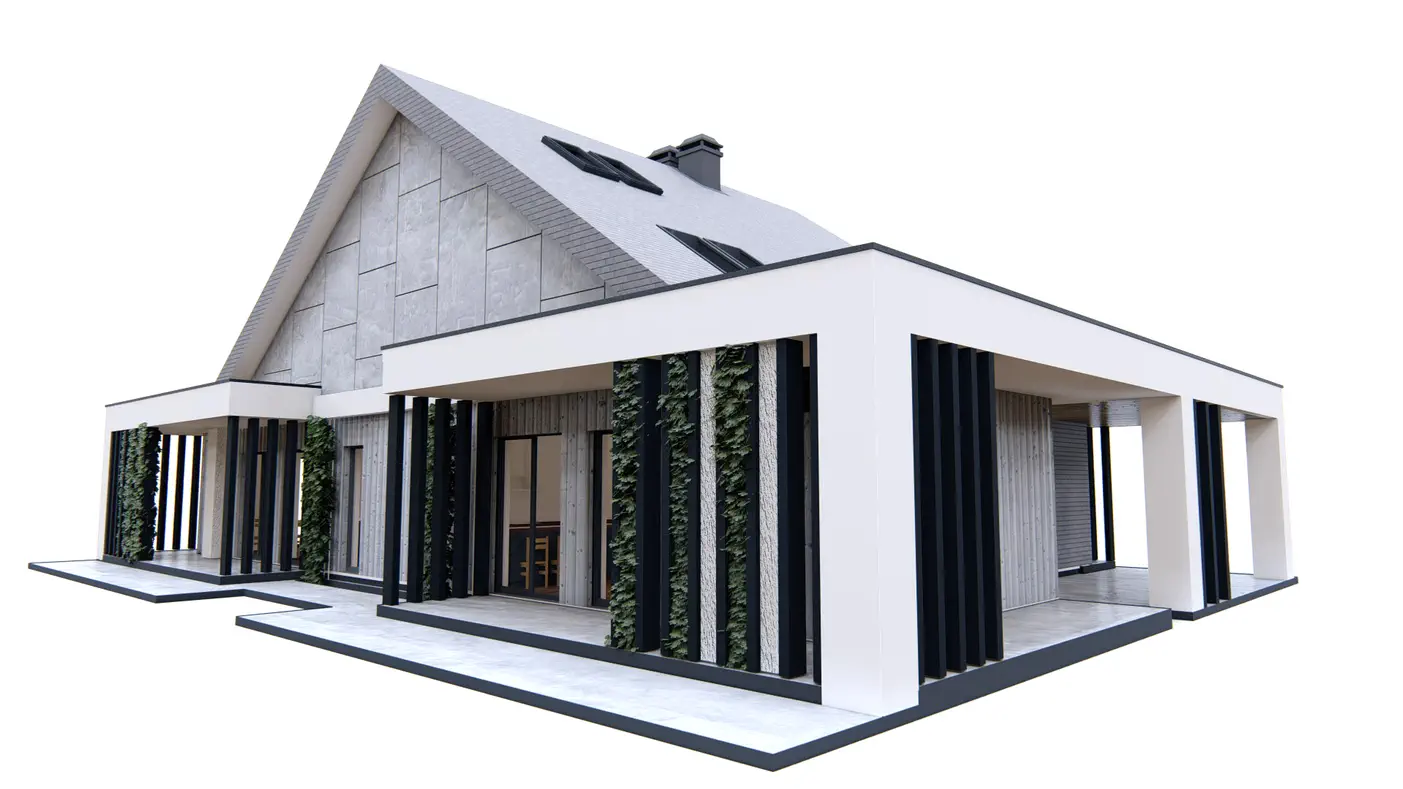 Gotowy projekt domu  - Segment, który po zbliźniaczeniu przypomina dom jednorodzinny