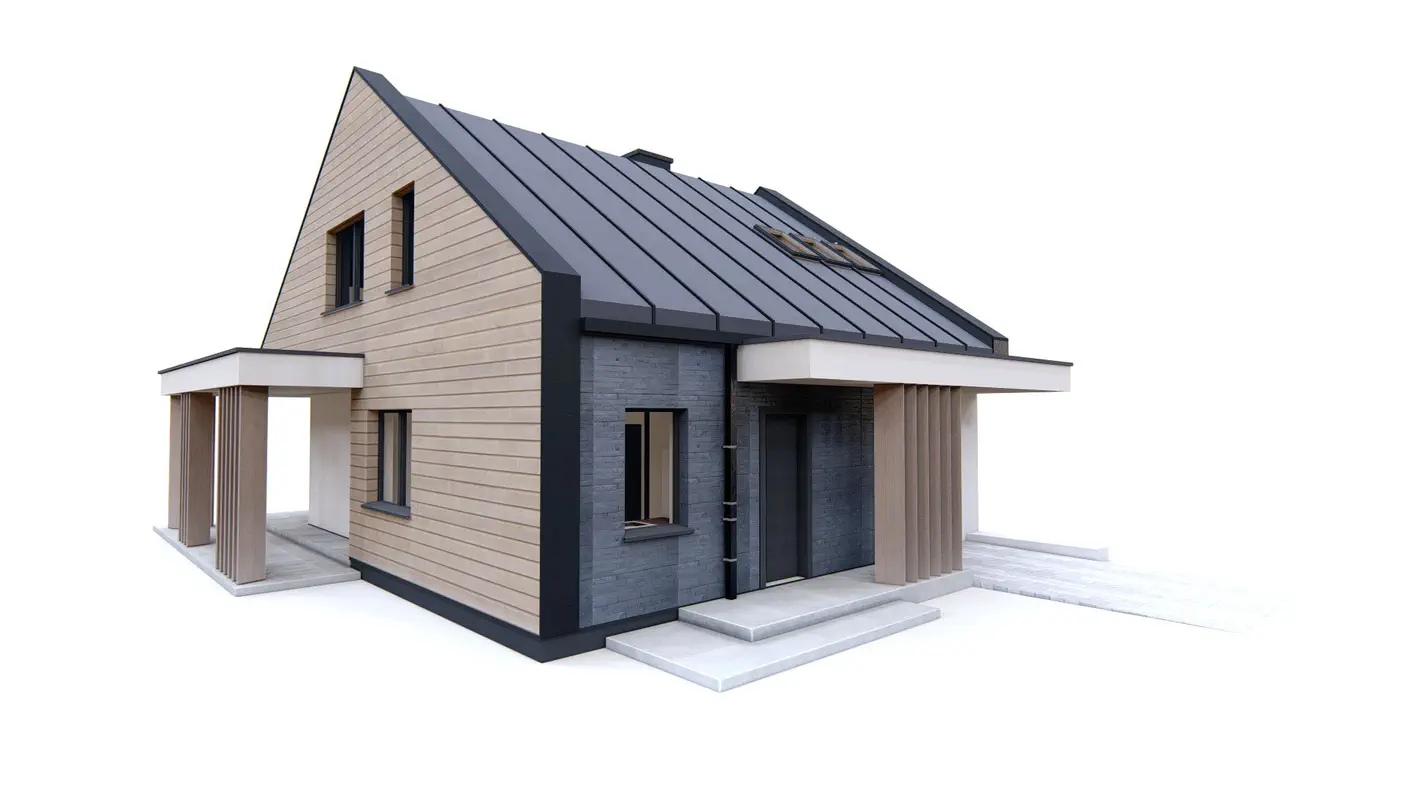 Mājas projekts  - Moderna savrupmāja ar mansardu - Zb29