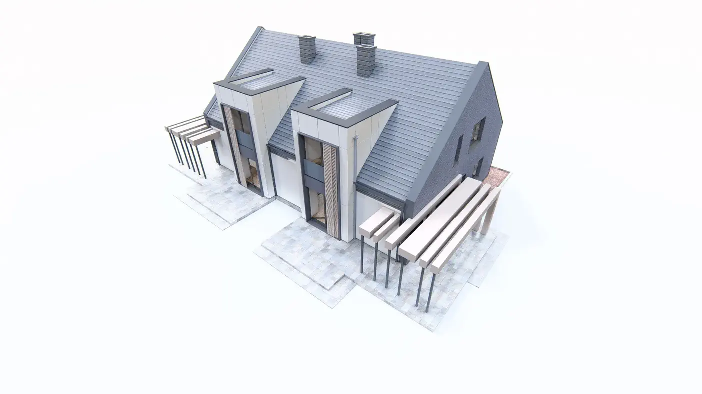 Mājas projekts  - Savrupmāja ar moderniem jumta logiem - Zb33