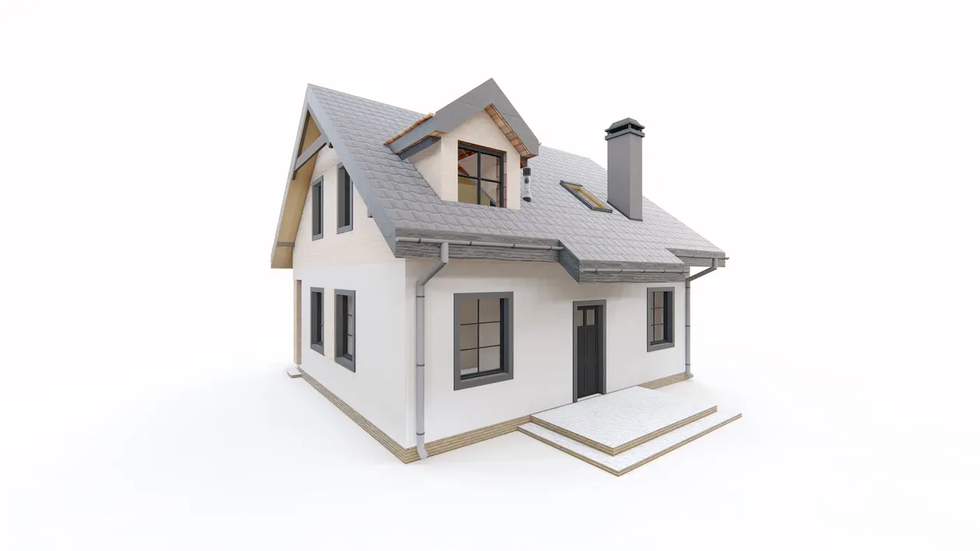 Z3 to wyjątkowy dom z kategorii projekty domów parterowych Gotowy projekt domu - Niewielki dom z poddaszem użytkowym, zadaszonym wejściem i dachem dwuspadowym