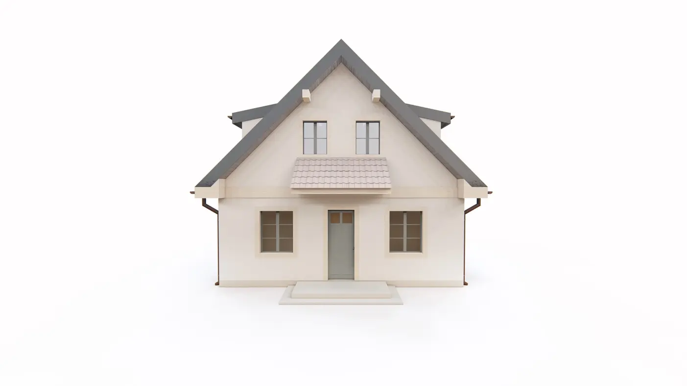 Gotowy projekt domu  - Klimatyczny dom z poddaszem użytkowym, werandą i balkonem na wąską działkę