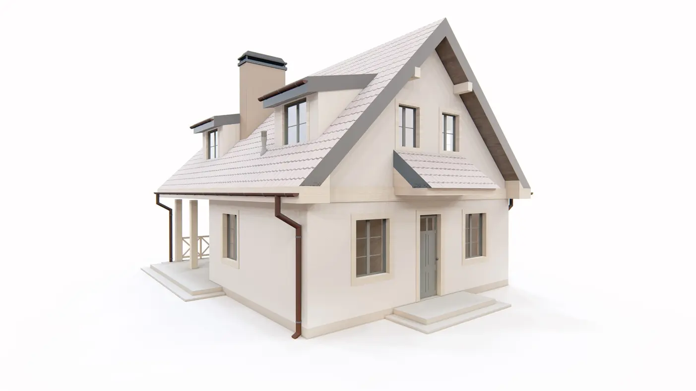 Gotowy projekt domu  - Klimatyczny dom z poddaszem użytkowym, werandą i balkonem na wąską działkę