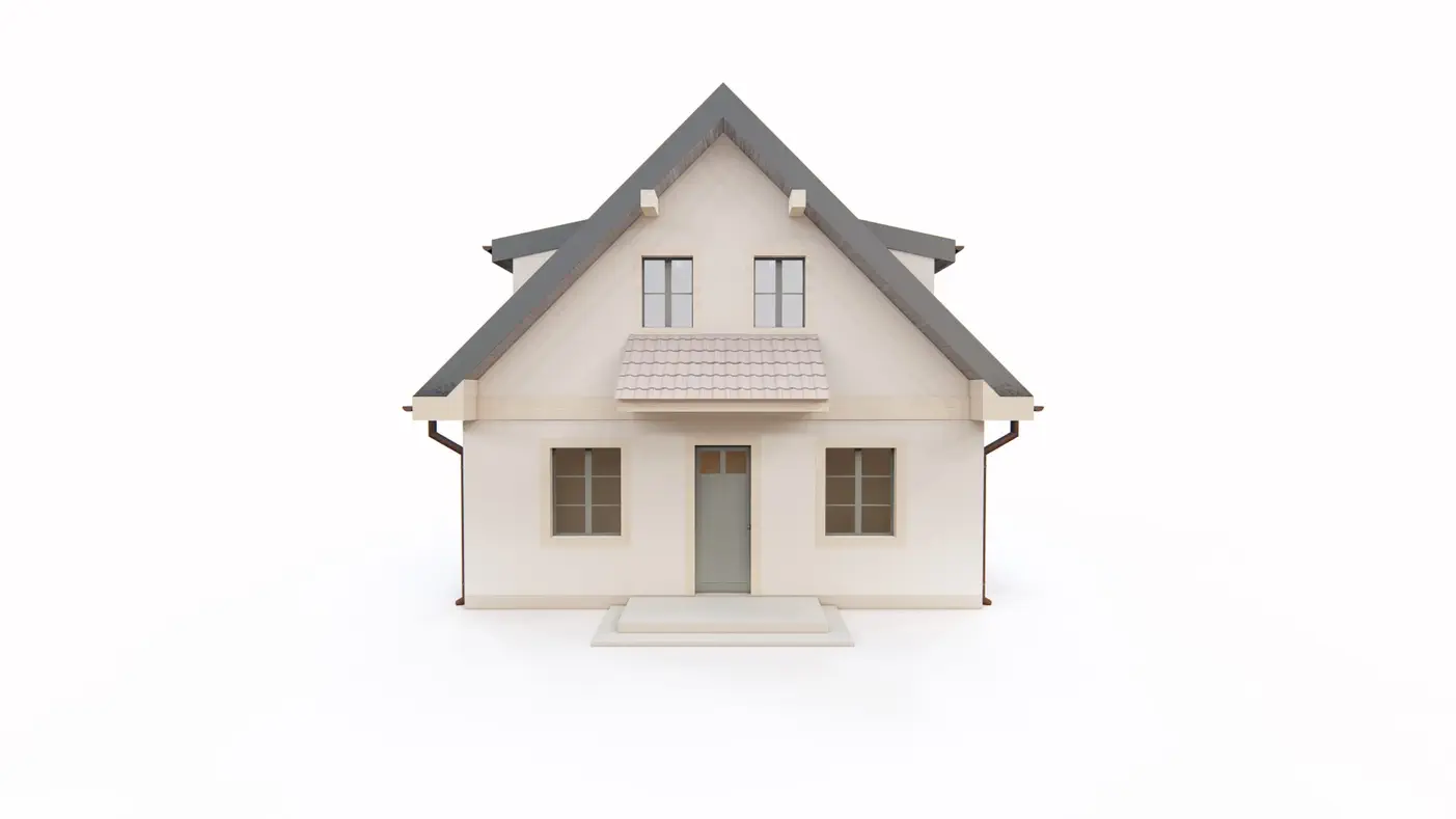 Gotowy projekt domu  - Klimatyczny dom z poddaszem użytkowym, werandą i balkonem na wąską działkę