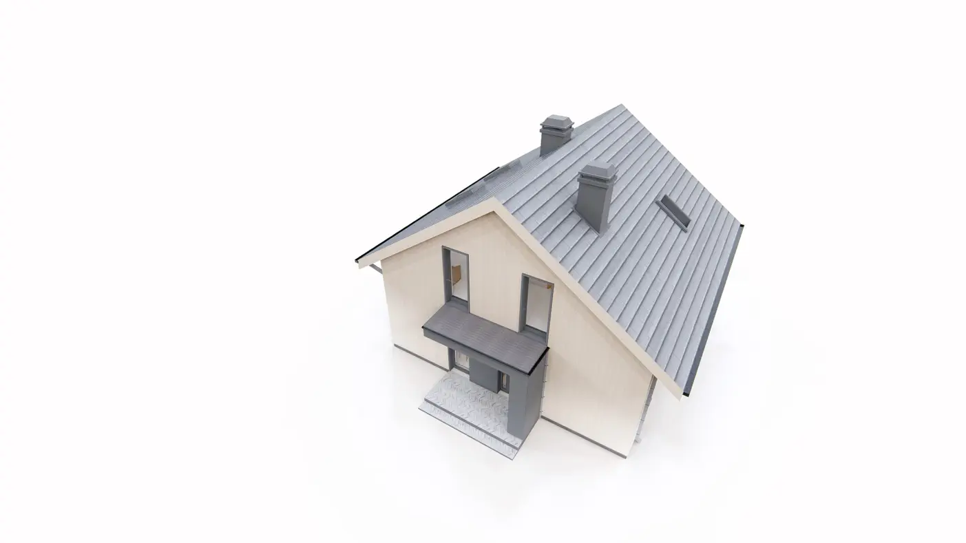 Gotowy projekt domu  - Projekt prostego domu o powierzchni 100m2 z oranżerią.