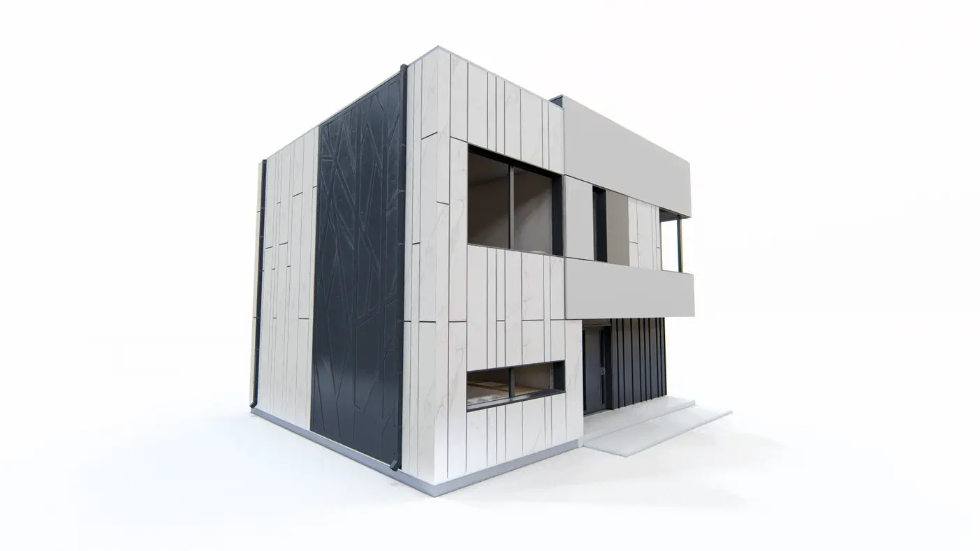 Gotowy projekt domu  - Nowoczesny dom piętrowy w miejskim stylu na wąską działkę.