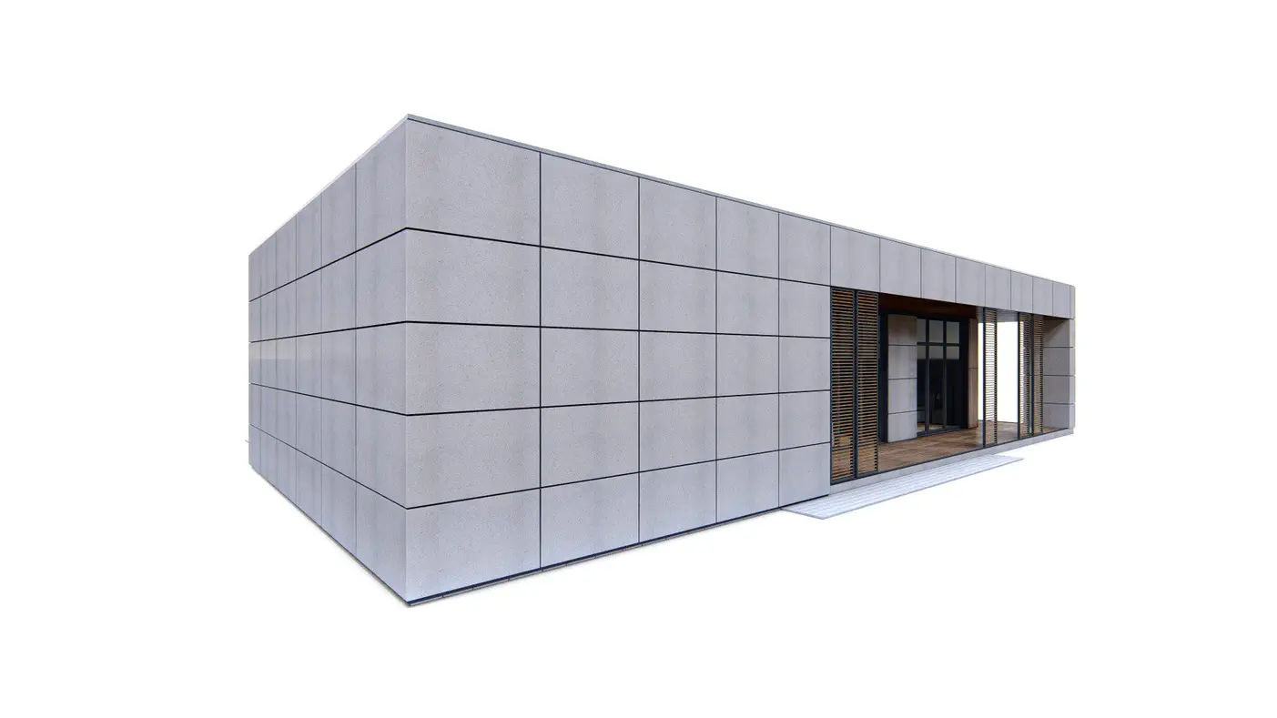 Mājas projekts  - Vienstāvu māja ģimenei ar biroju un garāžu 2 automašīnām - Zx209