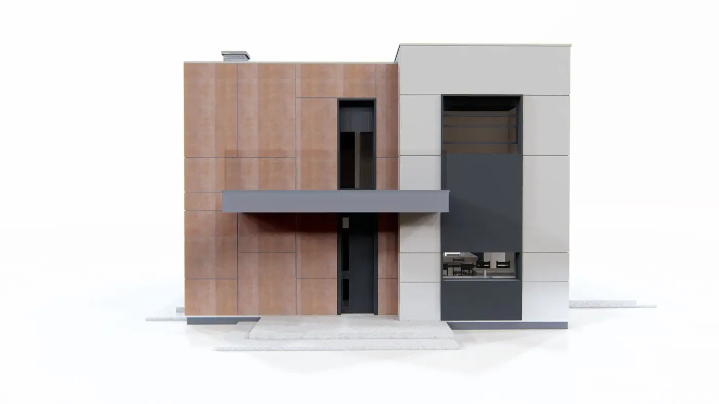 Mājas projekts  - Moderns divstāvu mājas projekts - Zx165