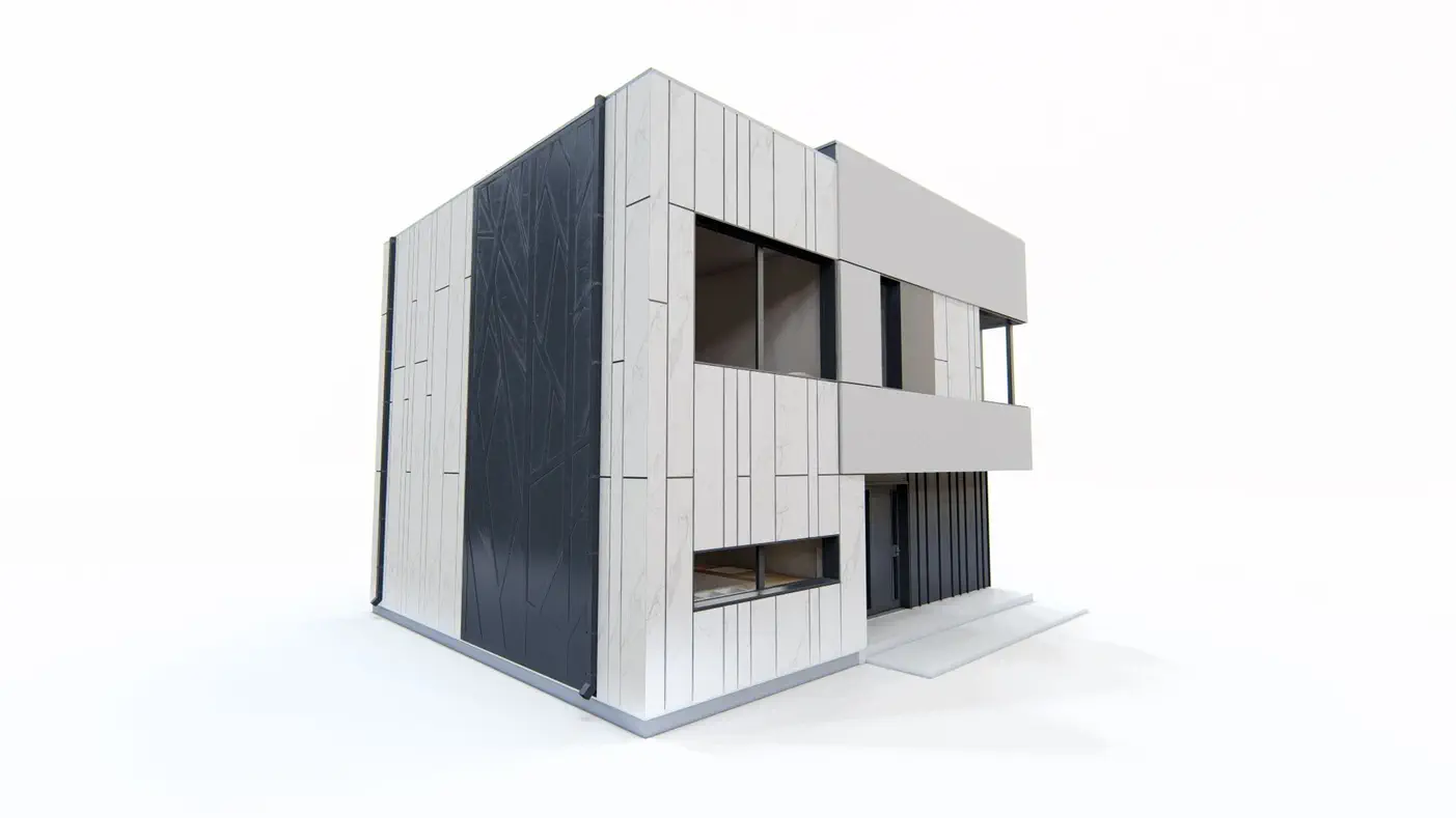 Mājas projekts  - Mūsdienīga divstāvu ģimenes māja -  Zx90