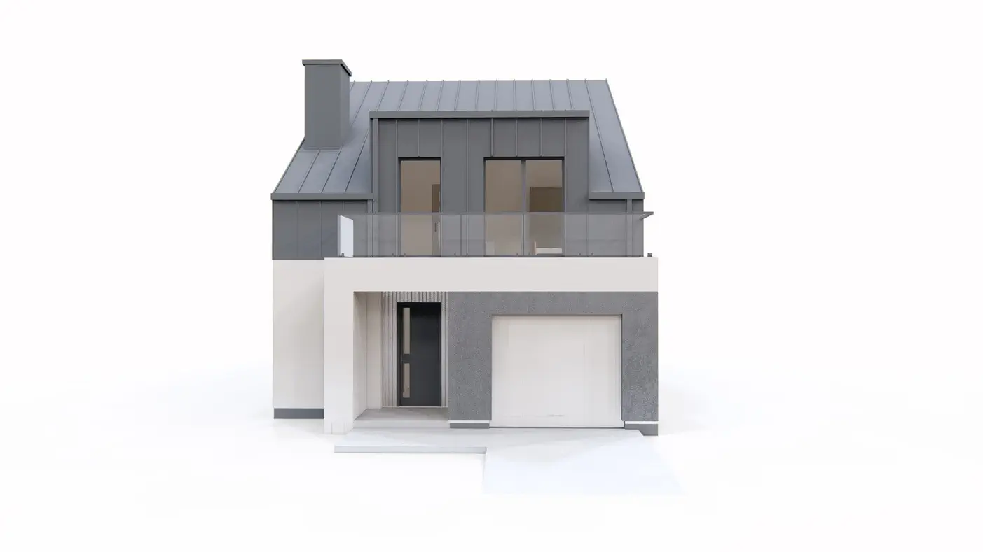 Mājas projekts - Mūsdienīga dvīņu māja uz šaura zemes gabala - Zb38