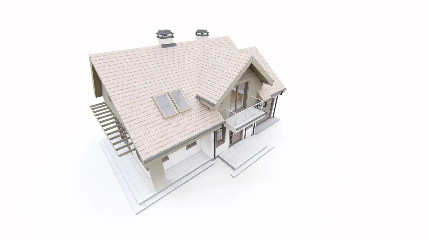 Z33 to wyjątkowy dom z kategorii projekty domów parterowych Gotowy projekt domu - Funkcjonalny dom z poddaszem, garażem i balkonem, idealny dla rodziny 2+2