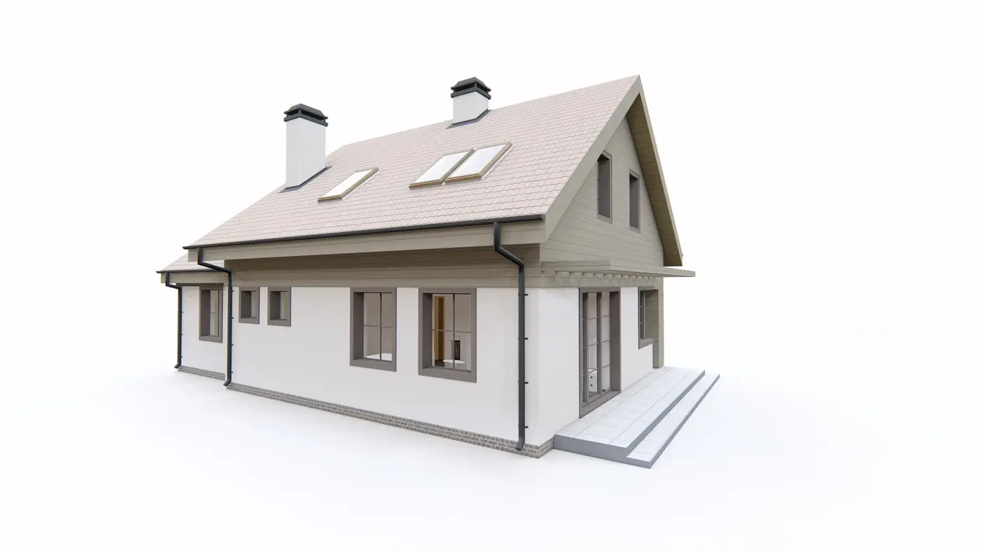 Z33 to wyjątkowy dom z kategorii projekty domów do 100 m2 Gotowy projekt domu - Funkcjonalny dom z poddaszem, garażem i balkonem, idealny dla rodziny 2+2