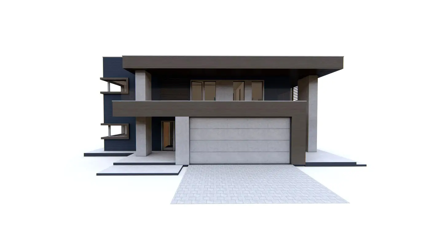 Mājas projekts - Mūsdienīgs divstāvu mājas projekts - Zx85