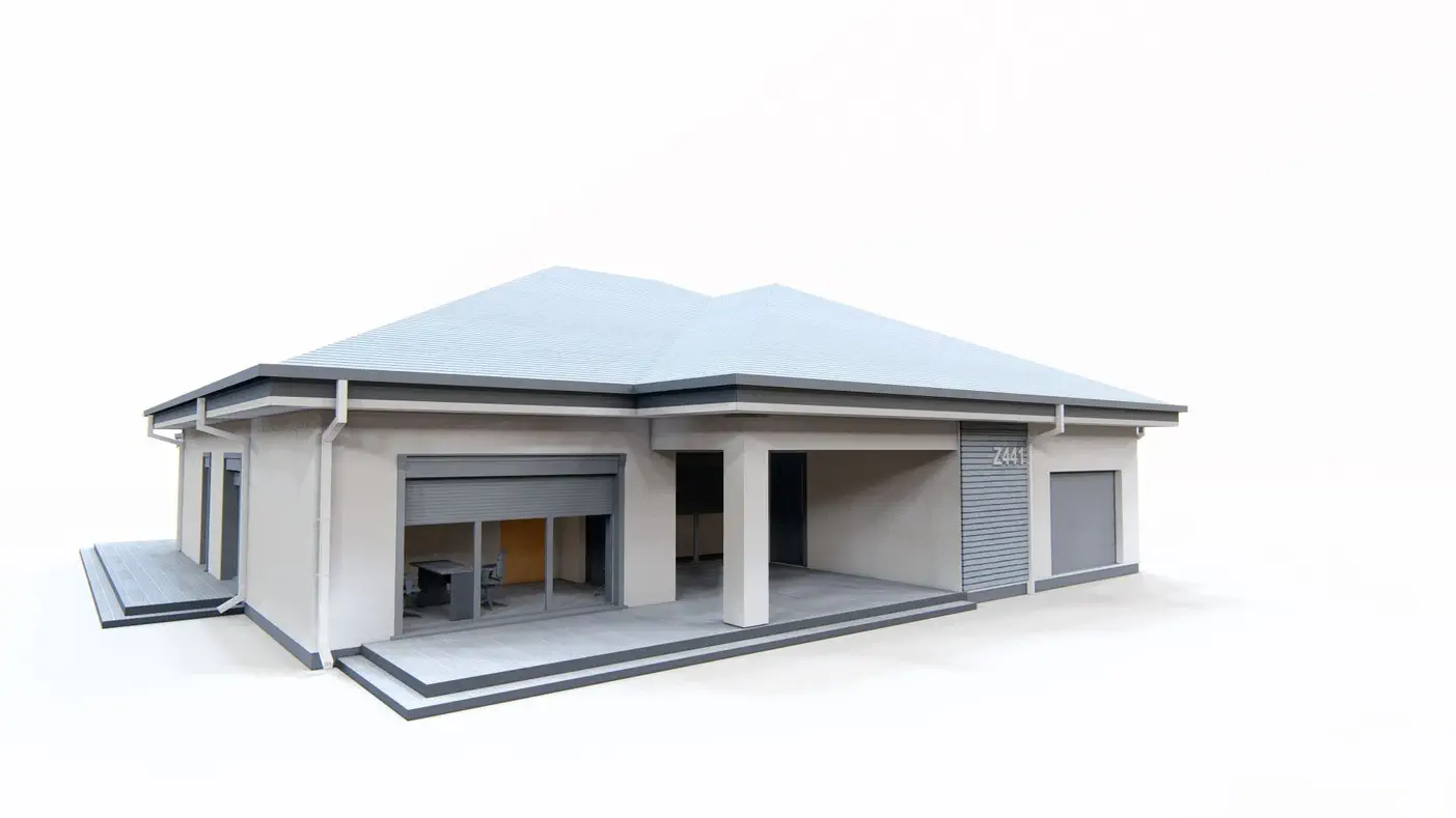 Namo projektas  - Erdvus vieno aukšto namas su vienviečiu garažu