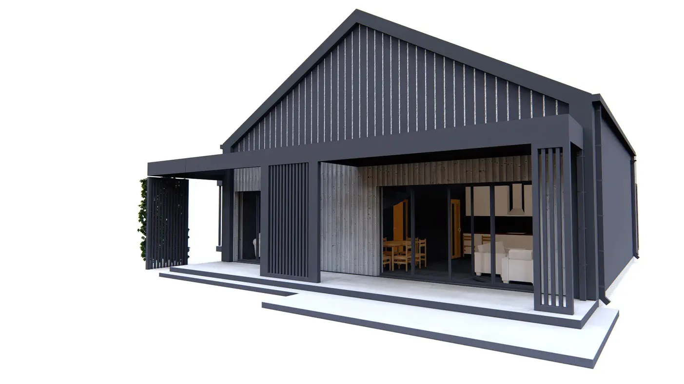 Namo projektas  - Namas su mansarda ir terasa, dviviečiu garažu