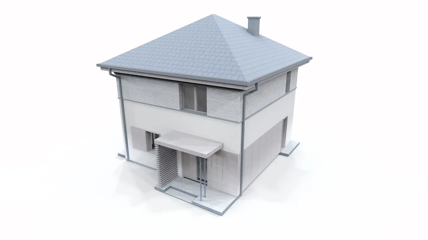 Z437 to wyjątkowy dom z kategorii projekty domów jednorodzinnych Gotowy projekt domu - Dom na planie kwadratu, z dachem kopertowym i pełnym piętrem.