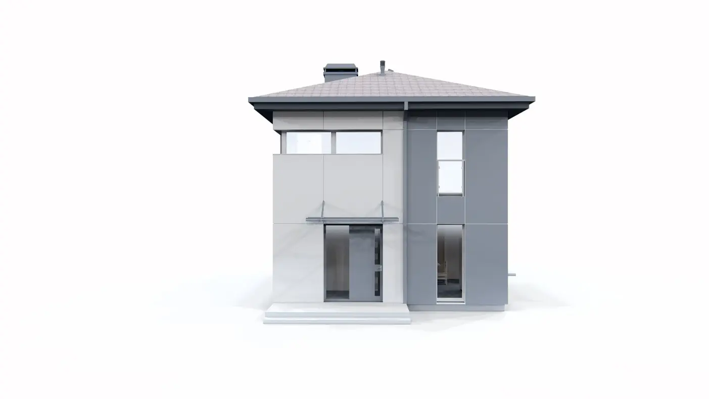 Z489 to wyjątkowy dom z kategorii projekty domów na wąską działkę Gotowy projekt domu - Piętrowy dom z 3 pokojami na piętrze. Tani w budowie na wąską działkę.