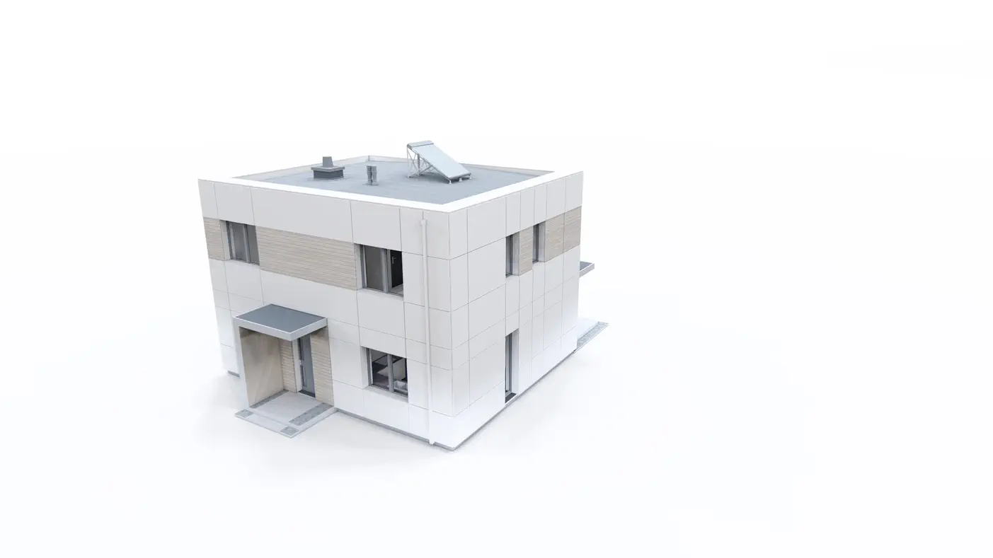 Gotowy projekt domu  - Piętrowy dom z 4 pokojami