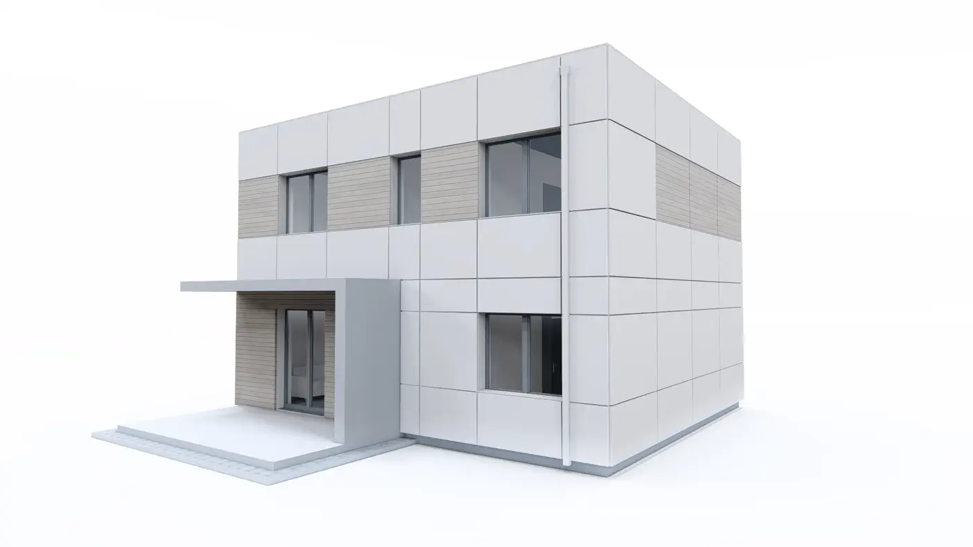 Gotowy projekt domu  - Piętrowy dom z 4 pokojami